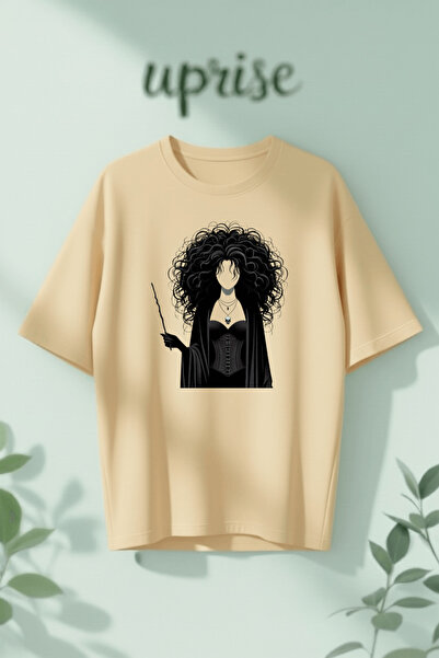 Vordevia Bellatrix Lestrange cu imprimeu bumbac lu supradimensionat tricou