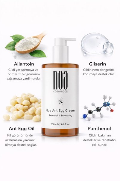 noa cosmetics Noa Ant Egg Hair Removal Cream 3X200 ml – Moisturizing Body Hair Removal Cream with Aloe Vera and Panthenol