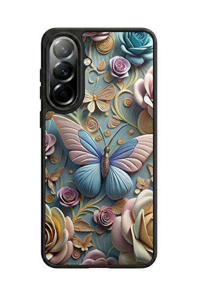 Aksel Kılıf متوافق مع هاتف سامسونج جالاكسي A57 مطبوع، أسود مطفي، سيليكون ناعم...