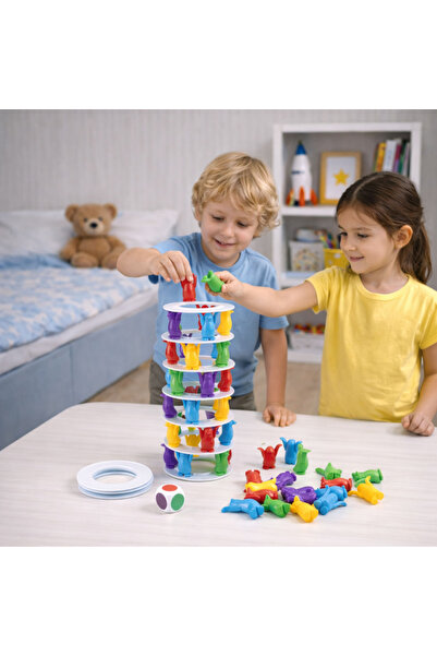 LEAN Pinguini nebuni pe turn joc arcade de familie colorat