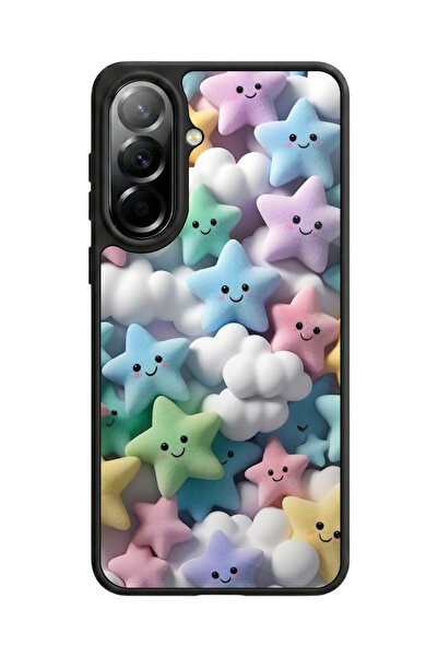 Aksel Kılıf متوافق مع هاتف سامسونج جالاكسي A37 مطبوع، أسود مطفي، سيليكون ناعم...