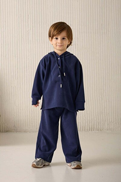 ŞEYMA COŞKUN Çıtçıtlı Takım Kids Lacivert
