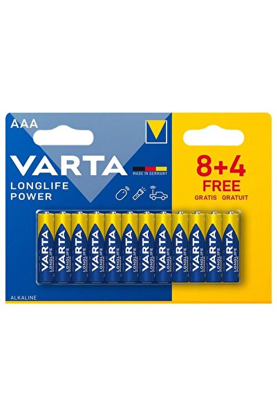 Varta Alkaline battery LONGLIFE POWER, LR03 AAA, 8+4 pieces