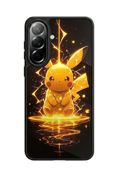 Aksel Kılıf متوافق مع هاتف سامسونج جالاكسي A57 مطبوع، أسود مطفي، سيليكون ناعم...