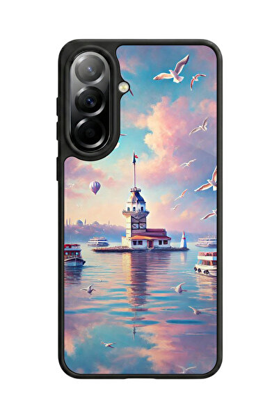 Aksel Kılıf متوافق مع هاتف سامسونج جالاكسي A57 مطبوع، أسود مطفي، سيليكون ناعم...