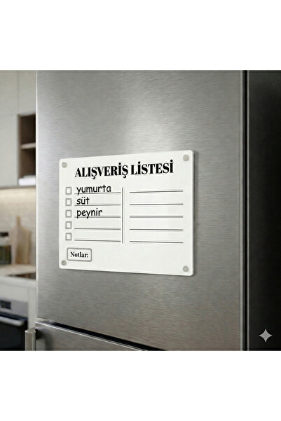 CraftMoris Silinebilir Magnetli Alışveriş Listesi