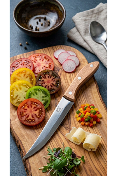 KORKMAZ Korkmaz brand kitchen knife with a wooden Strappy