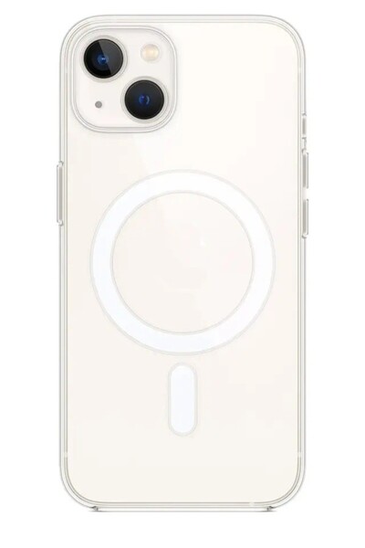 Paladyum Case iPhone 13 Ve 14 Uyumlu Şeffaf Sararmaz Sert İnce Magsafeli Lond...
