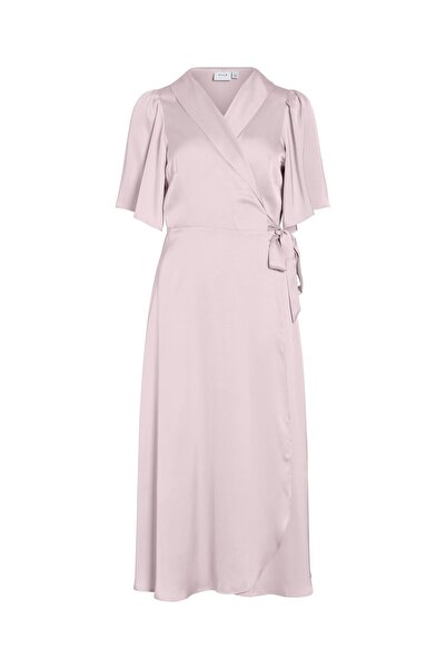 VILA Kleid mit V-Ausschnitt VIENNA Kurzarm