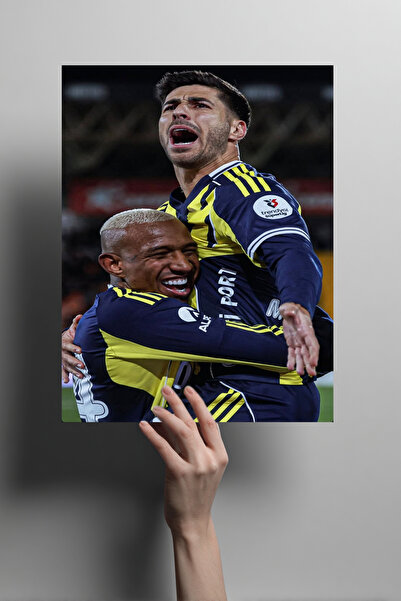 Metalino Anderson Talisca ve Marco Asensio Metal Poster – Sarı Lacivert Dekor...