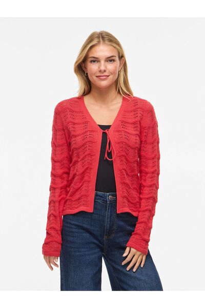 VILA Strickjacke VIWAVE Vorn gebundene