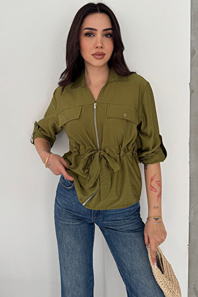 Noa&Noa Zippered Pocket Detailed Blouse – Off-White Breeze