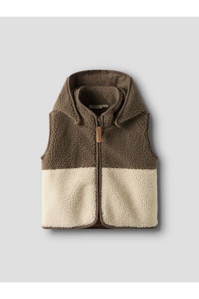 Lil' Atelier Weste Kapuzen Teddyfleece