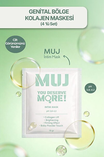MUJ Genital Kolajen Maske 4’lü Set – Yenilenmiş & Toparlanmış Görünüm İçin in...
