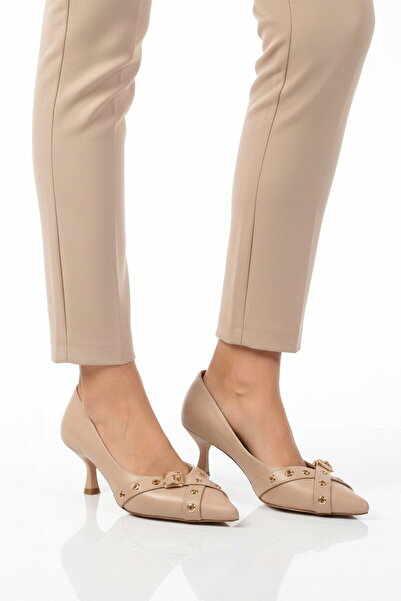Aspor Beige Women's Heeled Shoes