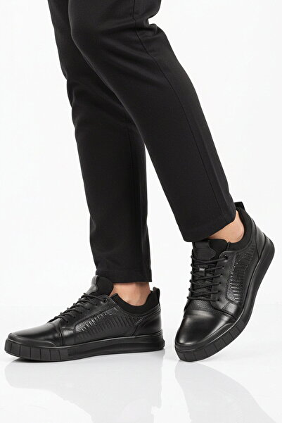 MARCO ROSSİ Siyah Hakiki Deri Erkek Casual Ayakkabı