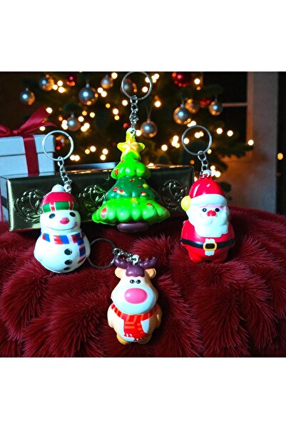 Kuzey CALITATE ÎNALTĂ 4 BUCĂȚI MINI BRELOCURI CU SUCCULENTE MOȘ CRĂCIUN POM D...