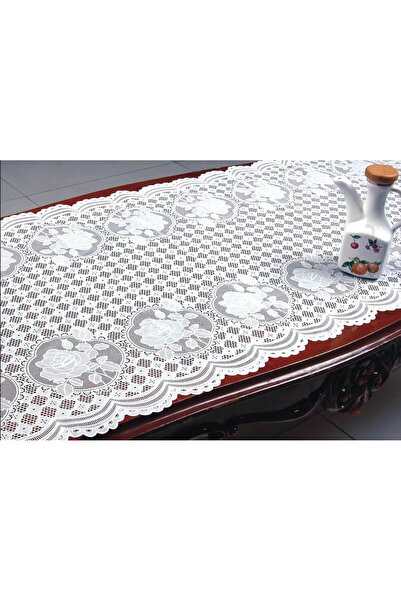 Saatistan Dantel PVC Raf, Dolap Çekmeçe, Runner Örtüsü 50cm x 5m, Şık ve İşle...