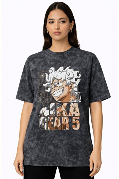 SEVBANO Monkey D. Luffy Gear 5 One Piece Anime Printed Unisex Oversized Vinta...