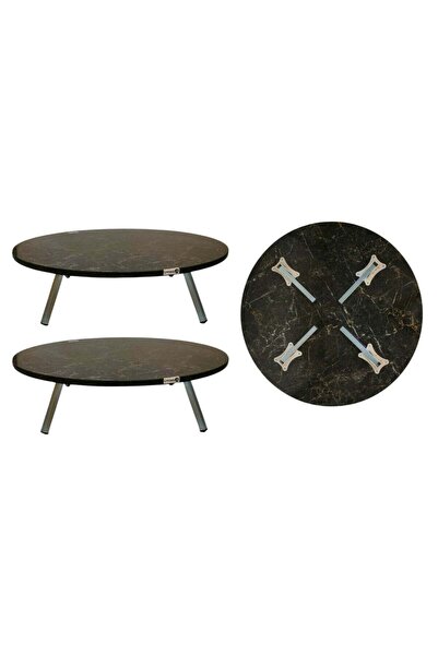 AZOZ MERCHLY Foldable Wooden Floor Center Table For Living Room 90cm