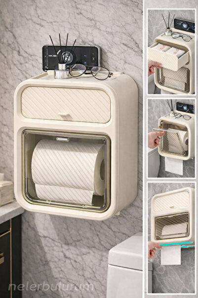 nelerbulurum Επιτοίχιο κουτί αποθήκευσης χαρτιού υγείας με καπάκι |   Εγκατάσ...