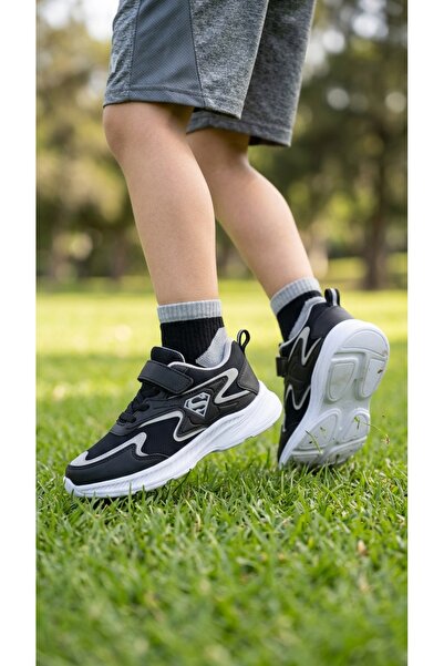 VELLINA Children's Lace-Up Single Velcro Unisex Sports Shoes 31-35
