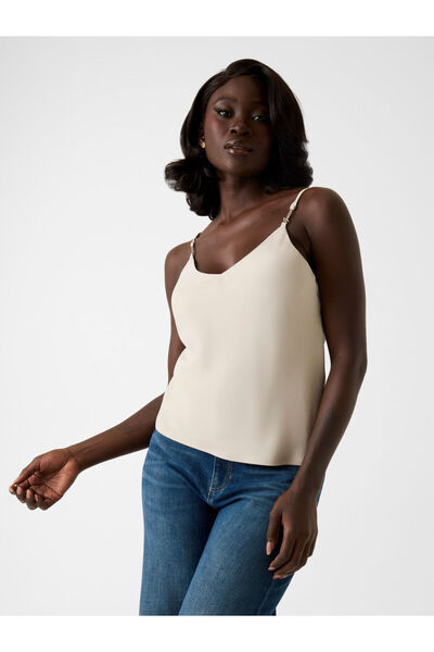 Guess NEW SL CAROLINE V NECK TOP LOG