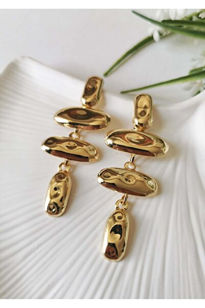 Halley Concept Modern form dangle steel earrings