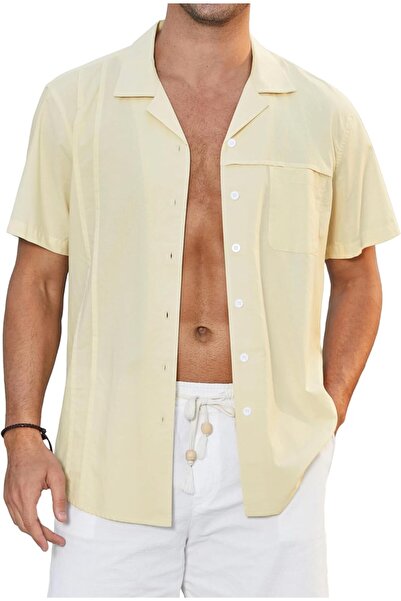 OEM Ανδρικό κοντό παντελόνι, ελαφρύ, διαπνέον, με κοντό μανίκι, σε χρώμα σαμπ...