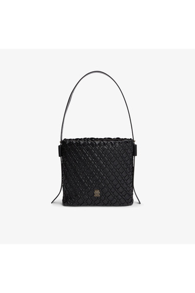 Tommy Hilfiger Braided Kadın Siyah Omuz Çantası