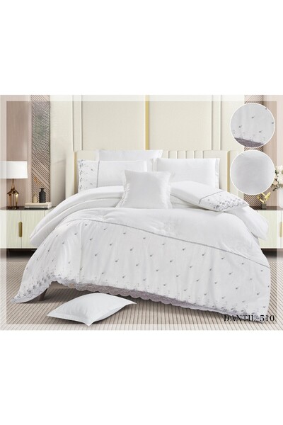 ROSHAN Luxurious royal Lace double bedsheet with an elegant design, made of m...