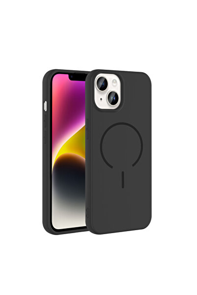 Paladyum Case Black Silicone Meta Cover with Magsafe Feature Compatible with ...