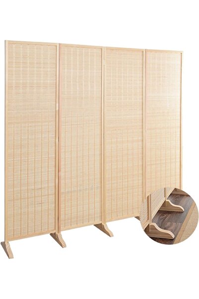 NASAQ Room Divider 4 Panel Folding Screen