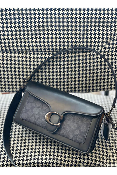 COACHOU حقيبة عابرة للجسم مفرد كروسبودي، 26 بوصة، قماش كلاسيكي - أسود/رمادي داكن