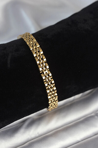 online kapsulavm avm alışveriş 316L Steel 7 mm Thick Gold Color Men's Bracelet