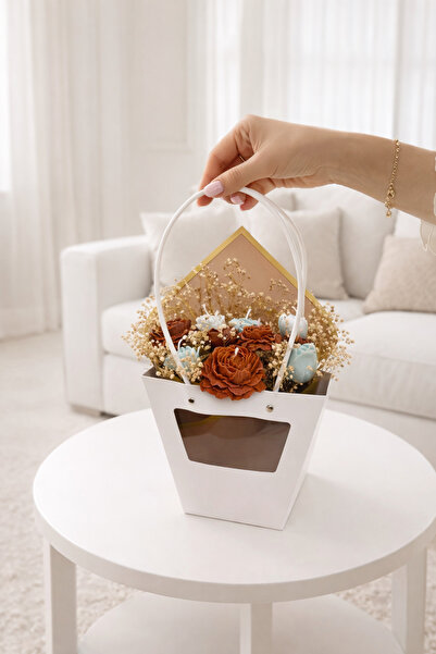 Candle d'amour Candle d’amour El Yapımı Çiçek Görünümlü Kokulu Mum Buketi – Y...