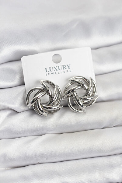 Generic Brand Silver Color Brass Sharp Spiral Model Women's Earrings