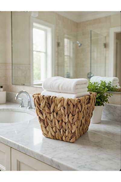 BALSA Dekoratif Hasır Saksı, Çok Amaçlı Sepet, Bahçe Düzenleyici