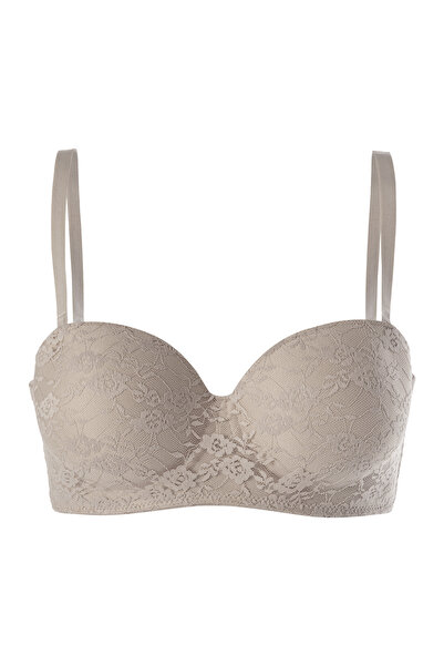 koza iç giyim Women's Unpadded Lez Lace Unpadded Strapless Bra