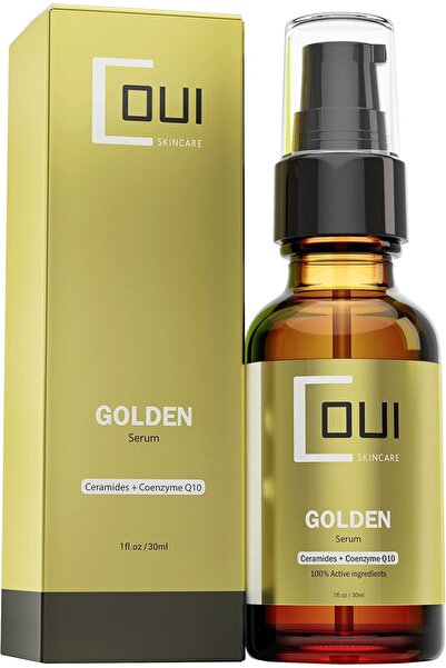 COUI Golden Anti-Aging Serum with Q10, Argan Oil, Natural Ingredients for Fac...