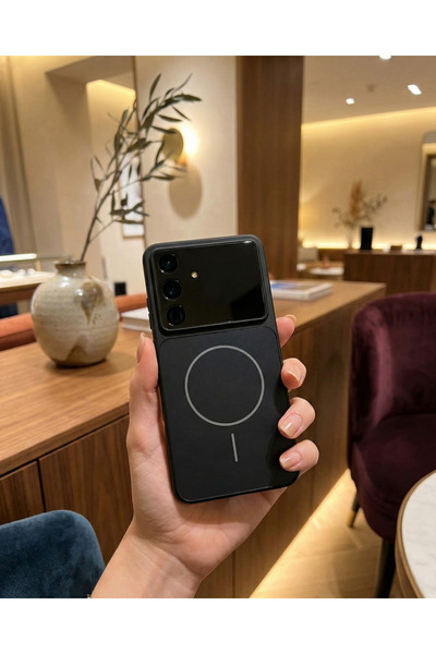 TechTrove Galaxy S25 FE İçin Uyumlu Magsafe Özellikli Kamera Korumalı Darbe E...