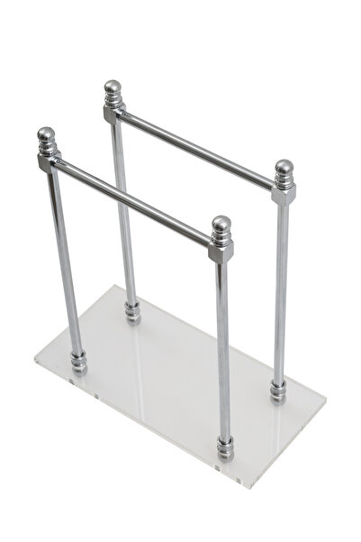 HİD DESIGN Towel Organizer Plexiglass Stand Silver