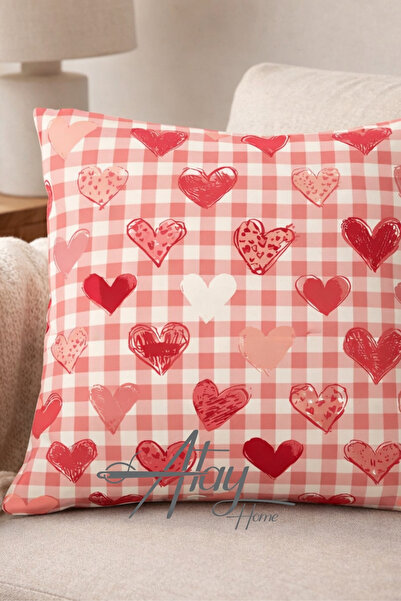 Atay Home Gingham Cushion Cover 43X43 cm Decorative Cushion Case 1 Piece
