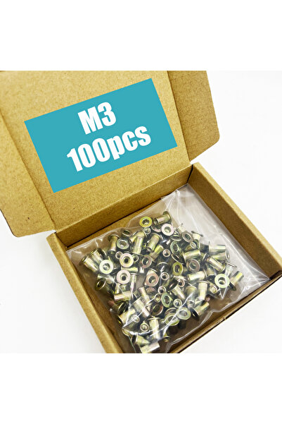 Choice1 M3 100pcs M3M4M5M6M8M10M12 Rivet Nuts, Carbon Steel Flat Head Rivet T...