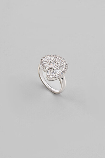 So CHIC... Minimal Basamak 18 Ayar Beyaz Altın Kaplama Gümüş Yüzük