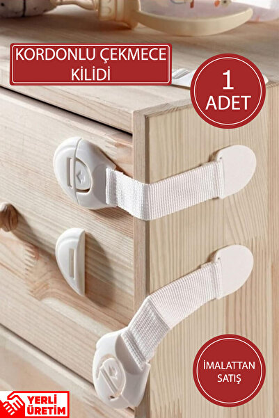İdeal Baby 1Pc Multipurpose Drawer Lock with Lanyard Security Safety Lock Cab...