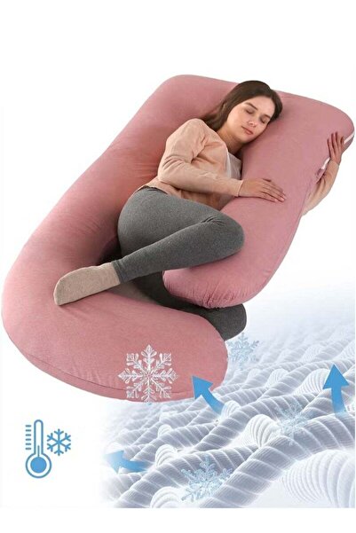 Arabest U-Shaped Pregnancy Pillow, Maternity Pillow with Cooling Removable Co...