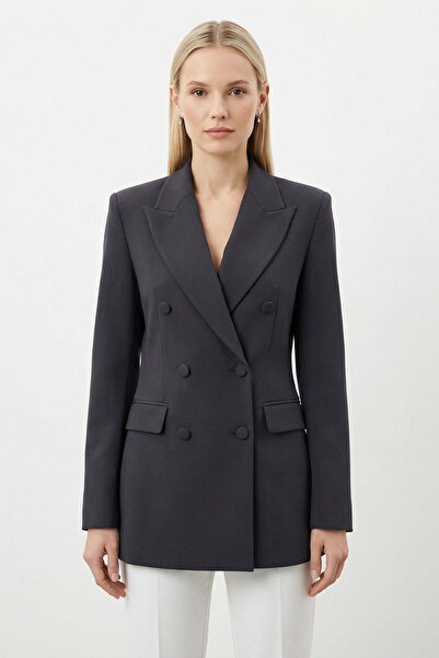 Rays 6212 Buttoned Pocketed Jacket Black