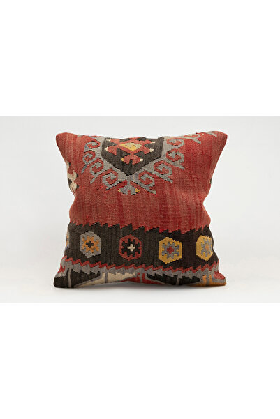 Kilim Whole Sale غطاء وسادة عتيق مصنوع يدويًا من الكليم والصوف مقاس 40x40 سم