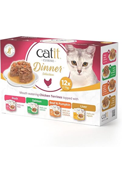 Catit عبوة متعددة من وجبات الدجاج، 12 × 75 غرام